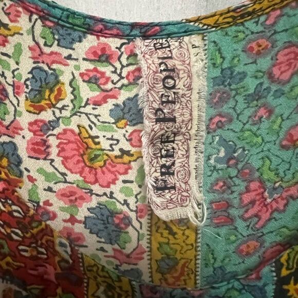 ANTHROPOLOGIE FREE PEOPLE COASTAL TECTONICS HIGH LOW DRESS S/P - Picture 3 of 4